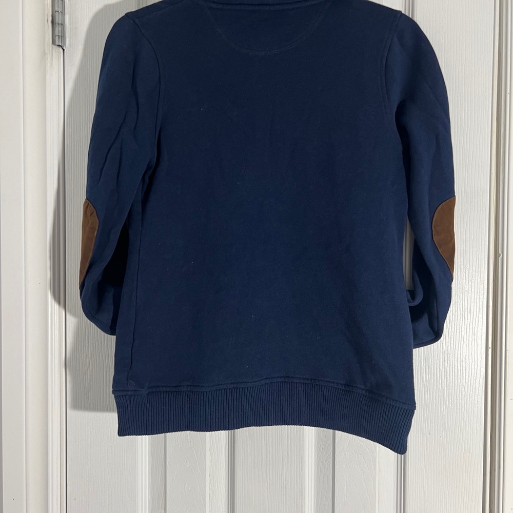 Roots Navy Blue Cardigan with Elbow Patches - Picture 5 of 5